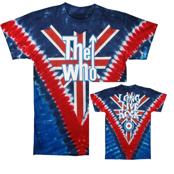 The Who Band Long Live Rock Tie Dye punk rock Official T-Shirt M NWT - Picture 1 of 4